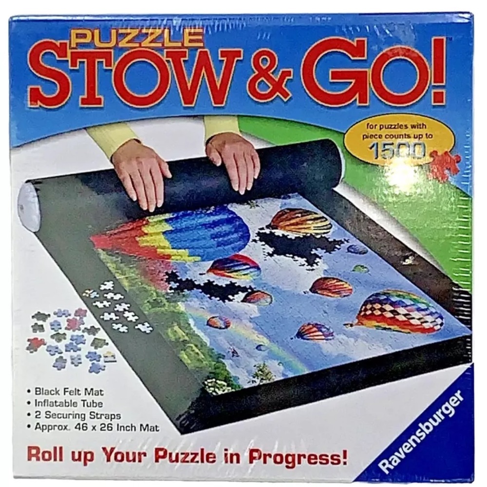 Ravensburger Puzzle Stow and Go Storage System Roll Up Mat 46x26 1500 Pcs NISB